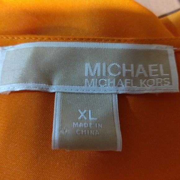 Michael Kors Orange Cowl Neck Sleeveless Blouse - Picture 5 of 7